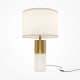 Lampada da tavolo dal design moderno ed elegante con paralume in tessuto