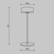 Lampada da tavolo in metallo dal design moderno con diffusore a LED