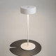 Lampada da tavolo in metallo dal design moderno con diffusore a LED