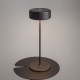 Lampada da tavolo in metallo dal design moderno con diffusore a LED