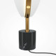 Lampada da tavolo in metallo dal design moderno con diffusore a led dimmerabile