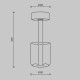 Lampada da tavolo in vetro dal design moderno con diffusore a LED ricaricabile