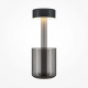 Lampada da tavolo in vetro dal design moderno con diffusore a LED ricaricabile
