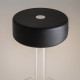 Lampada da tavolo in vetro dal design moderno con diffusore a LED ricaricabile