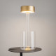 Lampada da tavolo in vetro dal design moderno con diffusore a LED ricaricabile