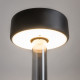 Lampada da tavolo in vetro dal design moderno con diffusore a LED ricaricabile