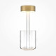 Lampada da tavolo in vetro dal design moderno con diffusore a LED ricaricabile