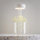 Lampada da tavolo in vetro dal design moderno con diffusore a LED ricaricabile