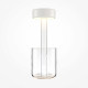 Lampada da tavolo in vetro dal design moderno con diffusore a LED ricaricabile