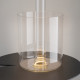 Lampada da tavolo in vetro dal design moderno con diffusore a LED ricaricabile