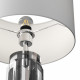 Lampada da tavolo in vetro dal design moderno con paralume in tessuto e pvc