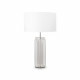 Lampada da tavolo in vetro dal design moderno con paralume in tessuto e pvc