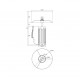 Lampada da tavolo in vetro dal design moderno con paralume in tessuto e pvc
