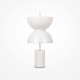 Lampada da tavolo moderna con base in marmo e diffusore in vetro