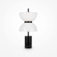 Lampada da tavolo moderna con base in marmo e diffusore in vetro