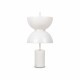Lampada da tavolo moderna con base in marmo e diffusore in vetro