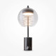 Lampada da tavolo moderna con base in marmo e diffusore LED in vetro
