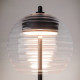 Lampada da tavolo moderna con base in marmo e diffusore LED in vetro
