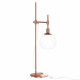 Lampada da tavolo moderna con struttura in metallo e paralume in vetro