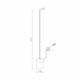 Lampada da terra a LED dimmerabile con struttura in metallo dal design moderno