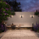 Lampione da giardino struttura in alluminio e diffusore LED in acrilico