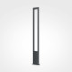 Lampione da giardino alto in metallo con diffusore a LED 