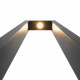 Lampione da giardino alto in metallo con diffusore a LED