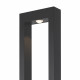 Lampione da giardino alto in metallo con diffusore a LED 