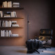 Lampada da terra in metallo con diffusore a led dimmerabile