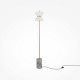 Lampada da terra piantana moderna con base in marmo e diffusore in vetro