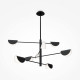 Lampadario con 8 diffusori in metallo dalle linee moderne