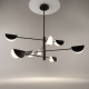 Lampadario con 8 diffusori in metallo dalle linee moderne