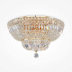Lampadario con montatura in metallo e cristallo taglio diamante