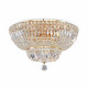 Lampadario con montatura in metallo e cristallo taglio diamante