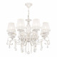 Lampadario con pendenti in cristallo a otto braccia in stile classico