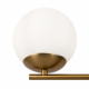 Lampadario con struttura in metallo e marmo dal design moderno