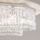 Lampadario da soffitto grande in stile classico in metallo con pendenti in vetro