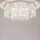 Lampadario da soffitto grande in stile classico in metallo con pendenti in vetro