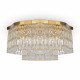 Lampada da soffitto piccolo stile classico in metallo con pendenti in vetro