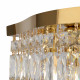 Lampada da soffitto piccolo stile classico in metallo con pendenti in vetro