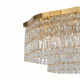 Lampada da soffitto piccolo stile classico in metallo con pendenti in vetro