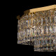 Lampada da soffitto piccolo stile classico in metallo con pendenti in vetro