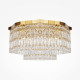 Lampada da soffitto piccolo stile classico in metallo con pendenti in vetro