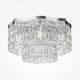 Lampadario da soffitto piccolo stile classico in metallo con pendenti in vetro