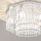 Lampadario da soffitto piccolo stile classico in metallo con pendenti in vetro