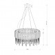 Lampadario grande di design con diffusore e pendenti in vetro
