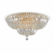 Lampadario grande in metallo e dettagli in cristallo taglio diamante