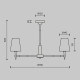 Lampadario in stile classico struttura in metallo a 5 braccia