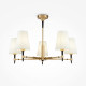 Lampadario in stile classico struttura in metallo a 5 braccia