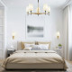 Lampadario in stile classico struttura in metallo a 5 braccia